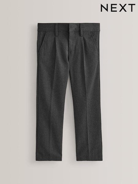 Grey Regular Waist School Pleat Front Trousers (3-17yrs) (676121) | 40 QAR - 79 QAR