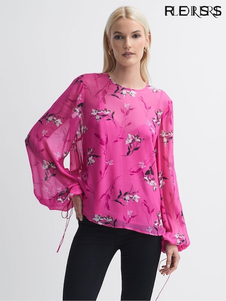 Florere Sheer Floral Top (676308) | ₪744