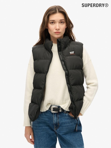 Superdry Black Sports Puffer Gilet (676805) | €130