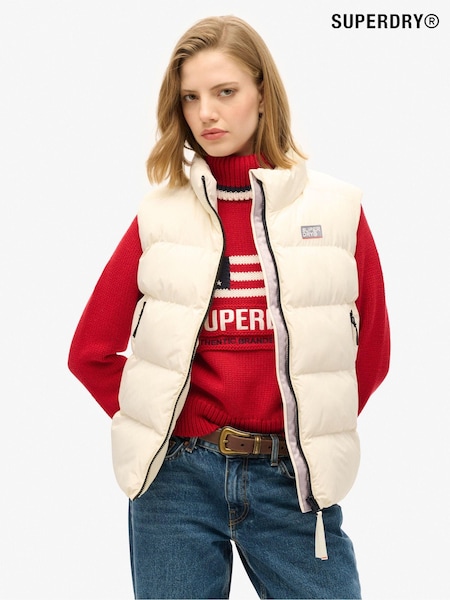 Off White - Superdry Sports Puffer Gilet (676843) | €129
