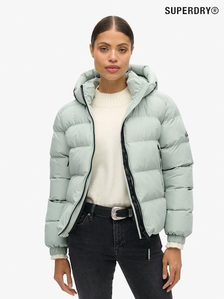 Superdry Puritan Grey Hooded Sports Puffer Jacket (676905) | €60