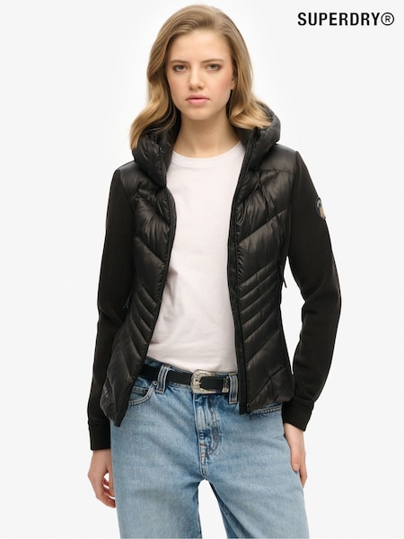 Superdry Black Hooded Storm Fleece Jacket (677248) | kr1 791