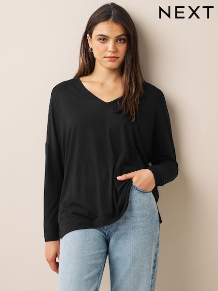 Black Long Sleeve Tunic Top (677472) | €13