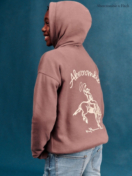Brown - Abercrombie & Fitch Saddle Up Pullover Hoodie