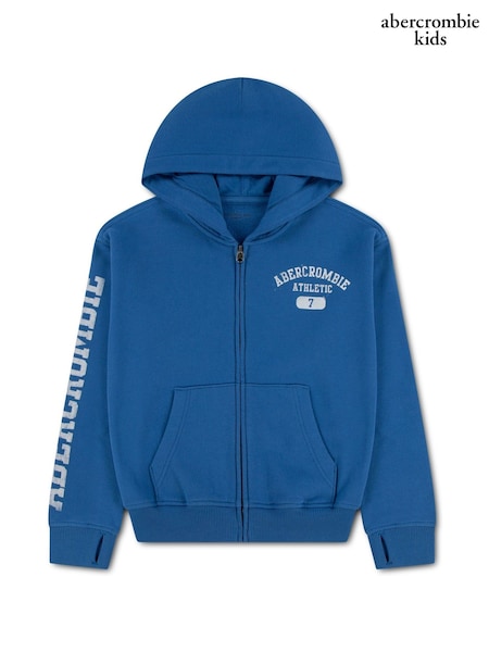 Mėlyna - Abercrombie & Fitch Y2k Full Zip Hoodie