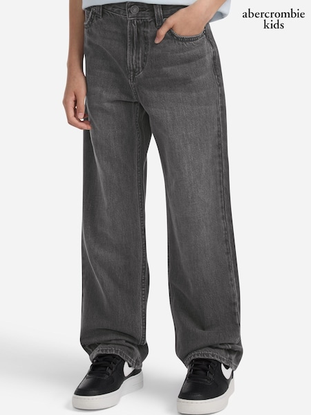 Grå - Abercrombie & Fitch Baggy Fit Jeans