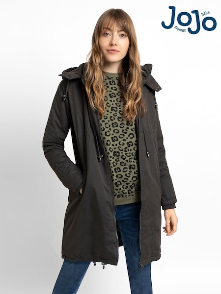 JoJo Maman Bébé Charcoal 2-in-1 Padded Maternity Parka (677986) | €142
