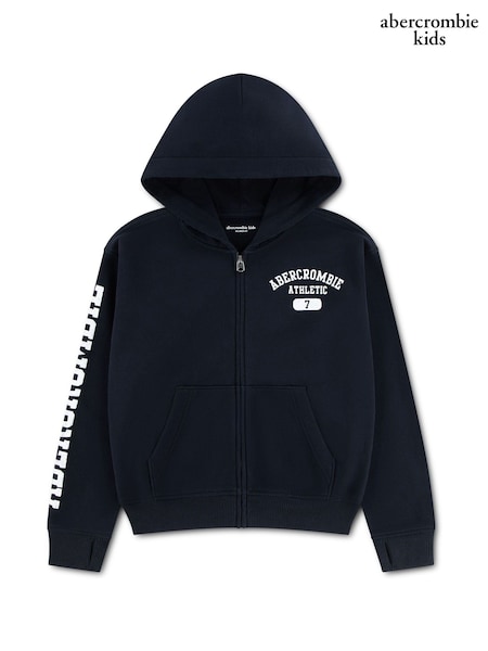 Gris - Abercrombie & Fitch Y2k Full Zip Hoodie