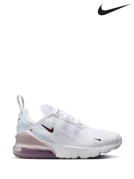 alb/roz - Pantofi sport pentru juniori Nike Air Max 270 (678150) | 313 LEI