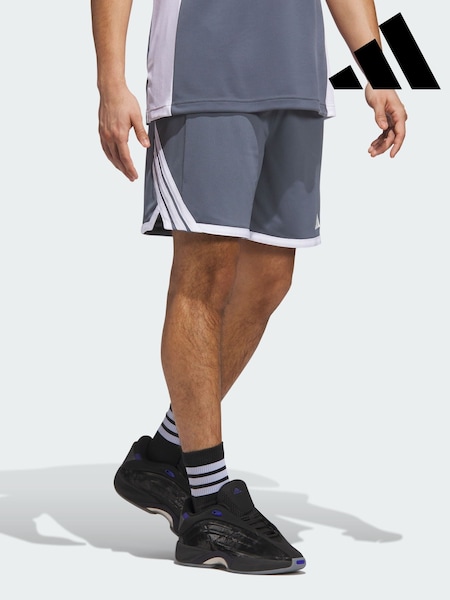 Grey - Regular Adidas 3g Speed Basketball Aeroready Shorts