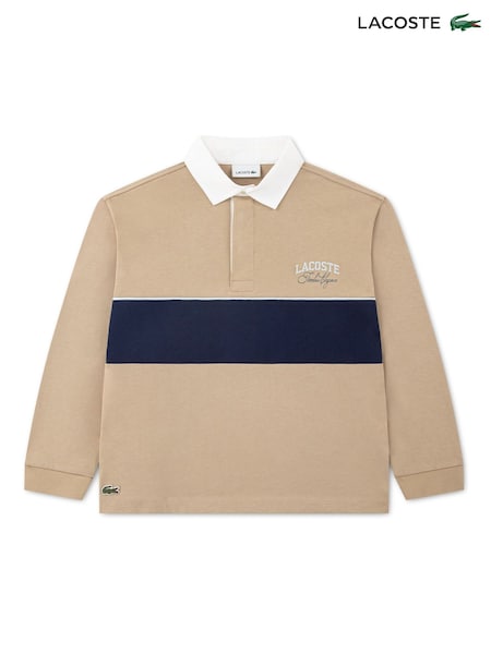 Braun - Lacoste Stripe Rugby Polo Shirt