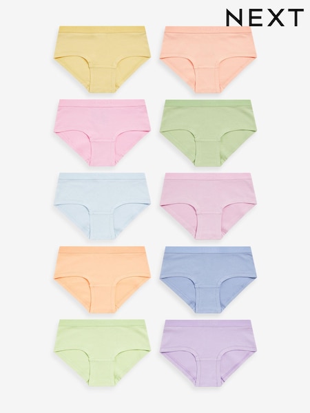 Multi Pastel Hipster Briefs 10 Pack (2-16yrs) (678881) | $35 - $48