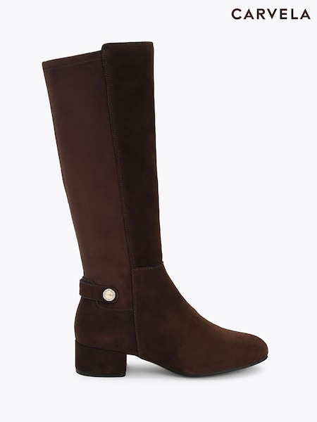 Brown - Carvela Gaia Suede Knee Boots
