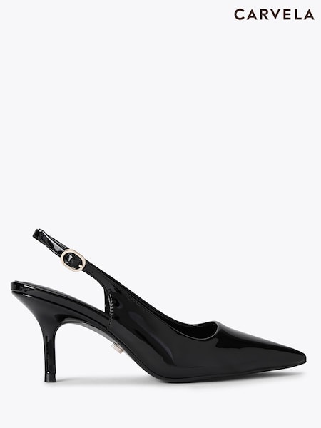Schwarz - Carvela Spirit Slingback Wide Fit Heeled Shoes