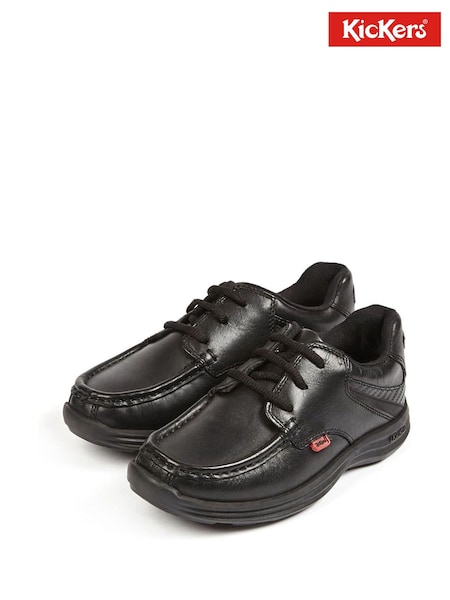 Kickers Black Youth Reasan Strap Leather Shoes (679145) | 380 zł