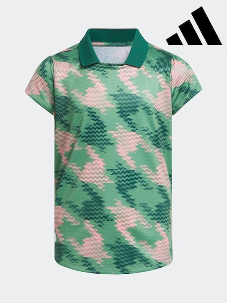 adidas Golf Green HEAT.RDY Printed Polo Shirt (679866) | €18