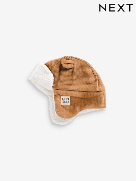 Neutrale Farbe - Corduroy Bear Trapper Hat (3mths-6yrs) (679905) | 9 € - 11 €