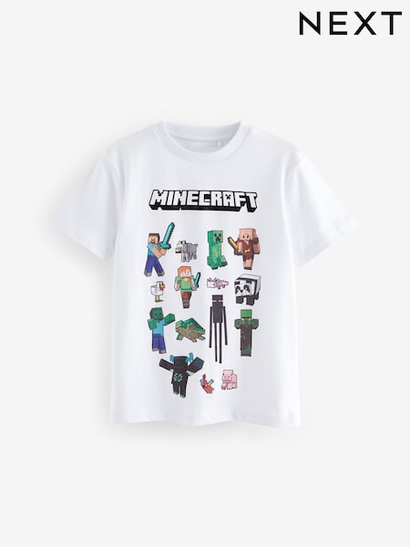 White Character 100% Cotton Licensed Minecraft T-Shirt (3-16yrs) (680014) | € 8 - € 9