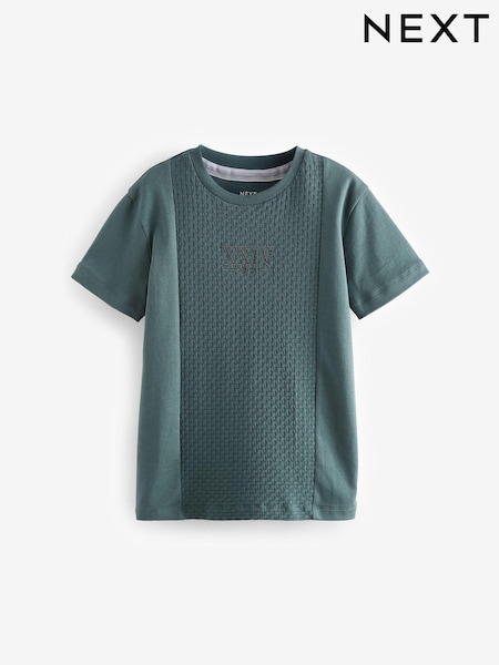 Mineral 100% Cotton Embroidery Textured Short Sleeve T-Shirt (3-16yrs) (680026) | €7 - €8.50