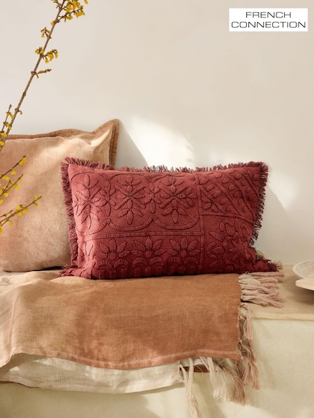 French Connection Elmwood Distressed Tufted Cushion (680904) | 175 zł