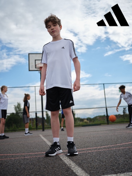 adidas White Chrome Sportswear Train Essentials Aeroready 3-Stripes Regular-Fit Training Set (680920) | €18