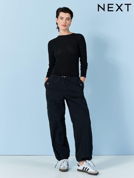Black Parachute Pull On Cargo Trousers (681288) | €9