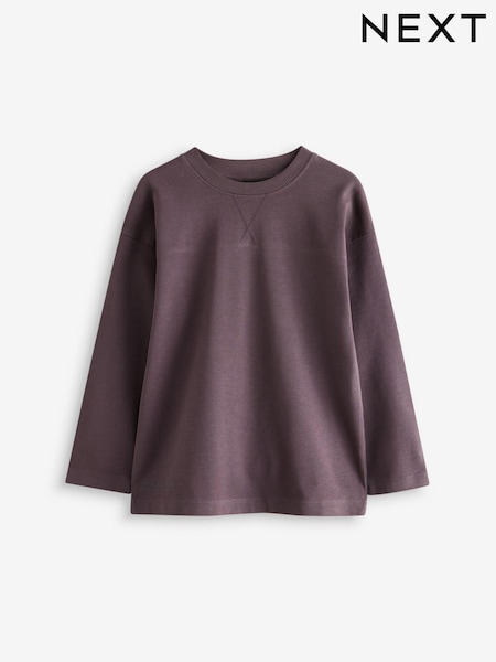 Purple Long Sleeve Heavyweight Washed T-Shirt (3-16yrs) (681739) | AED30 - AED39