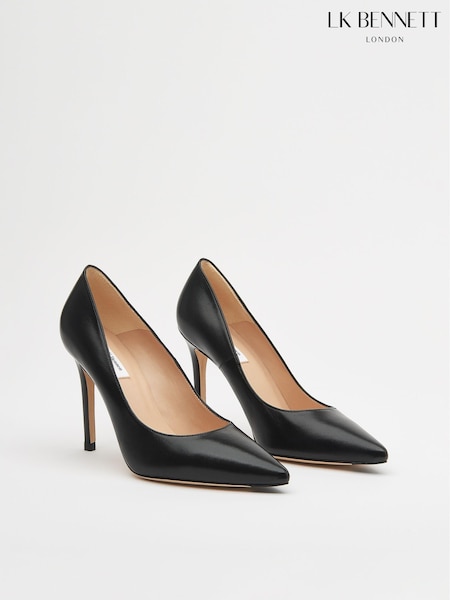LK Bennett Black Trench Leather Fern Courts (681938) | €253