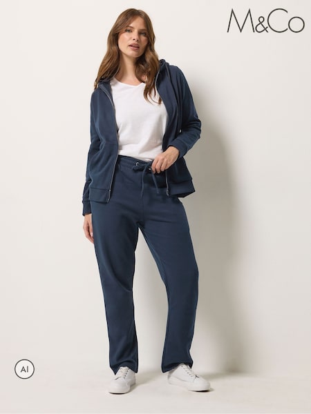 藍色 - M&co Sweat Top & Straight Leg Joggers Set