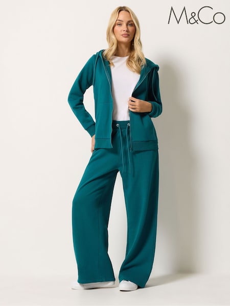 أخضر - M&co Sweat Top & Wide Leg Joggers Set