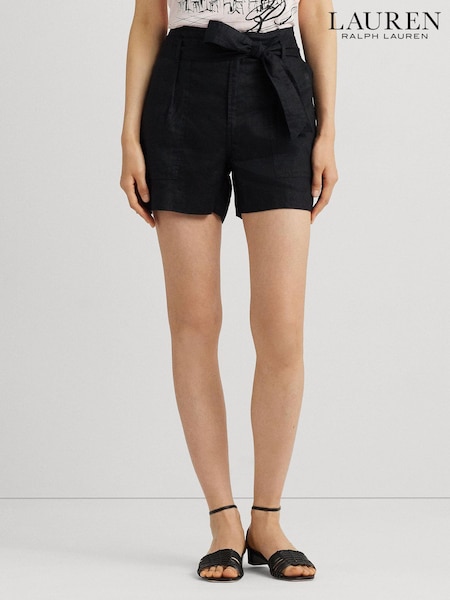 Lauren Ralph Lauren Davian Belted Linen Shorts (682493) | €72