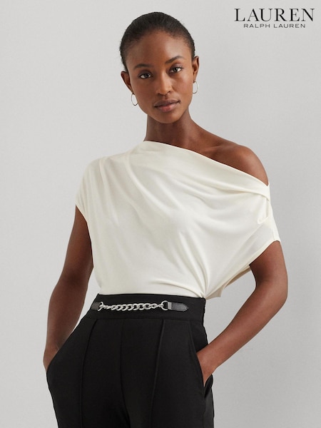 Lauren Ralph Lauren Cream Arlaine Short Sleeve Pullover Polo Shirt (682634) | € 61
