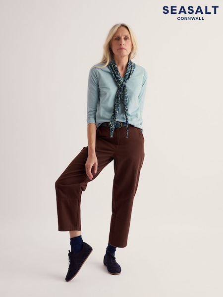 Blue - Seasalt Cornwall 3/4 Kellow Top