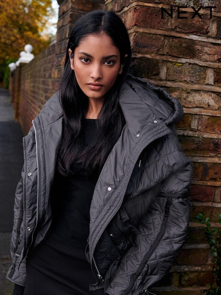 Slate Grey Short Quilted Jacket (682820) | €24.50