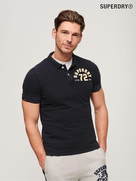 Superdry Blue 100% Cotton Vintage Athletic Polo Shirt (683425) | €34