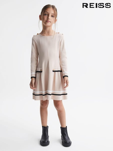 Pink - Reiss Paige Knitted Flared Dress (683441) | 106 €