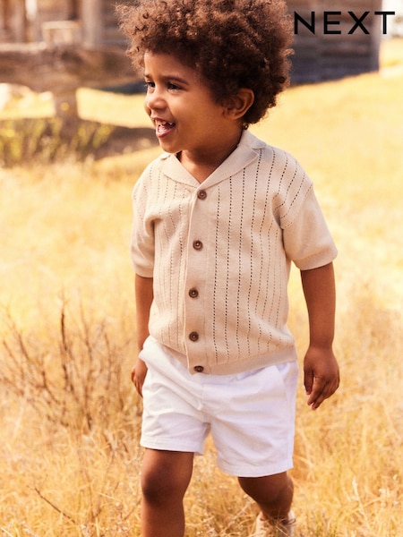 Nevtralno - 100% Cotton Short Sleeved Button Through Polo Shirt (3mths-7yrs) (683769) | € 9 - € 10