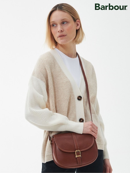 Barbour® Brown Laire Medium Leather Saddle Bag (683770) | €164