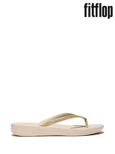 FitFlop Cream IQushion Sparkle Sandals (684020) | €17.50