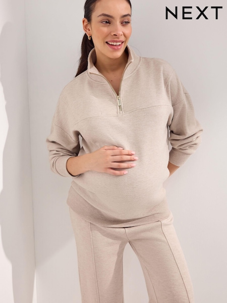 Neutrale Farbe - Maternity Quater Zip Sweatshirt (684557) | 11 €