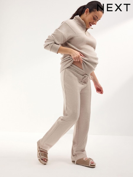 Neutral Maternity Wide Leg Joggers (684559) | 113 QAR