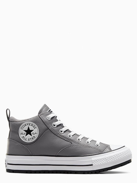 Converse Grey Malden Street Mid Leather Trainers (685177) | €51