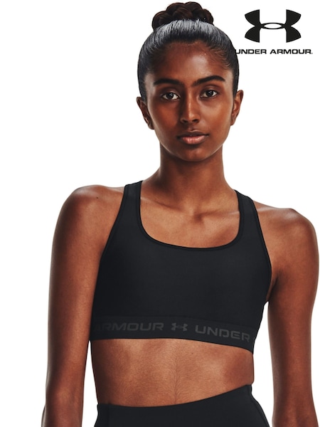 שחור - Under Armour Crossback Mid Support Bra (685511) | ‏161‏₪