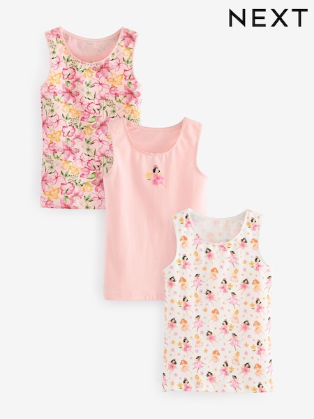 Rózsaszínű/White - Fairy Vests 3 Pack (1.5-16yrs) (686032) | 4 790 Ft - 5 980 Ft