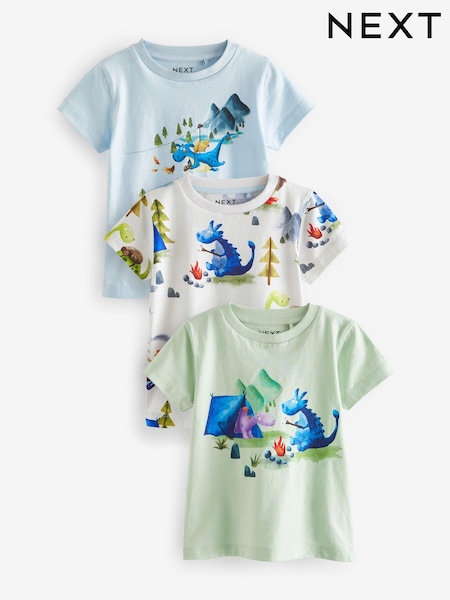 Minerals - 100% Cotton Short Sleeve Character T-Shirts 3 Pack (3mths-7yrs) (686490) | 6 € - 7 €