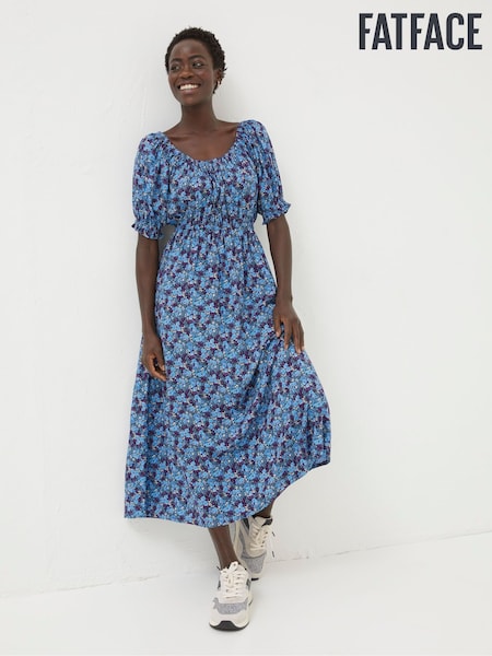 FatFace Purple Ink Floral Midi Dress (686505) | €47.50