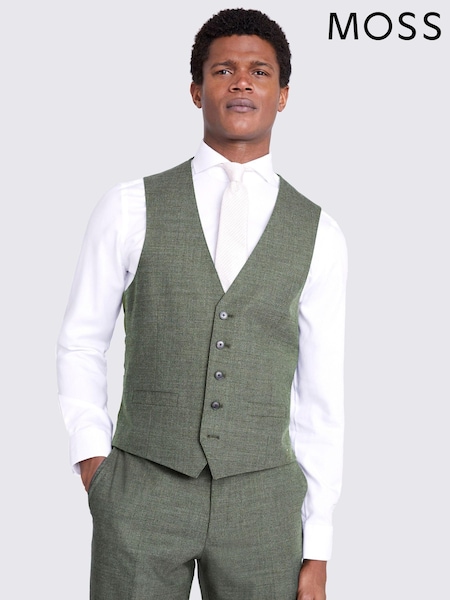 MOSS Green Tailored Fit Puppytooth Performance Waistcoat (686515) | €66