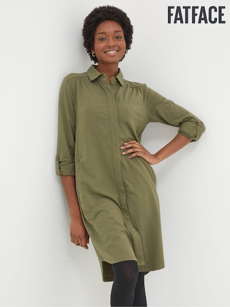 FatFace Green Jersey Shirt Tunic Dress (686542) | €30