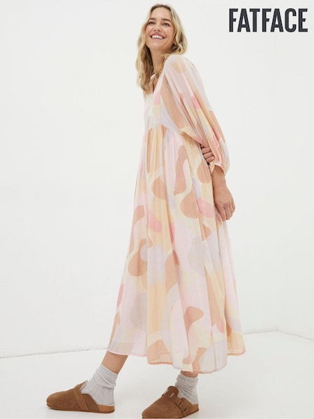FatFace Printed Abstract Midi Dress (686555) | 247 LEI