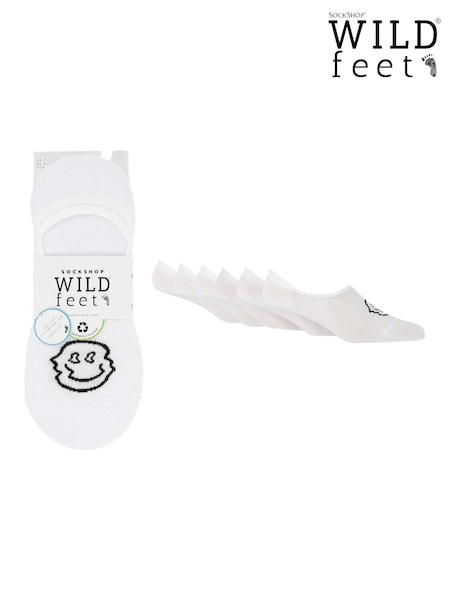 Wild Feet No Show Funny Faces Socks 6 Pack (687415) | 83 LEI